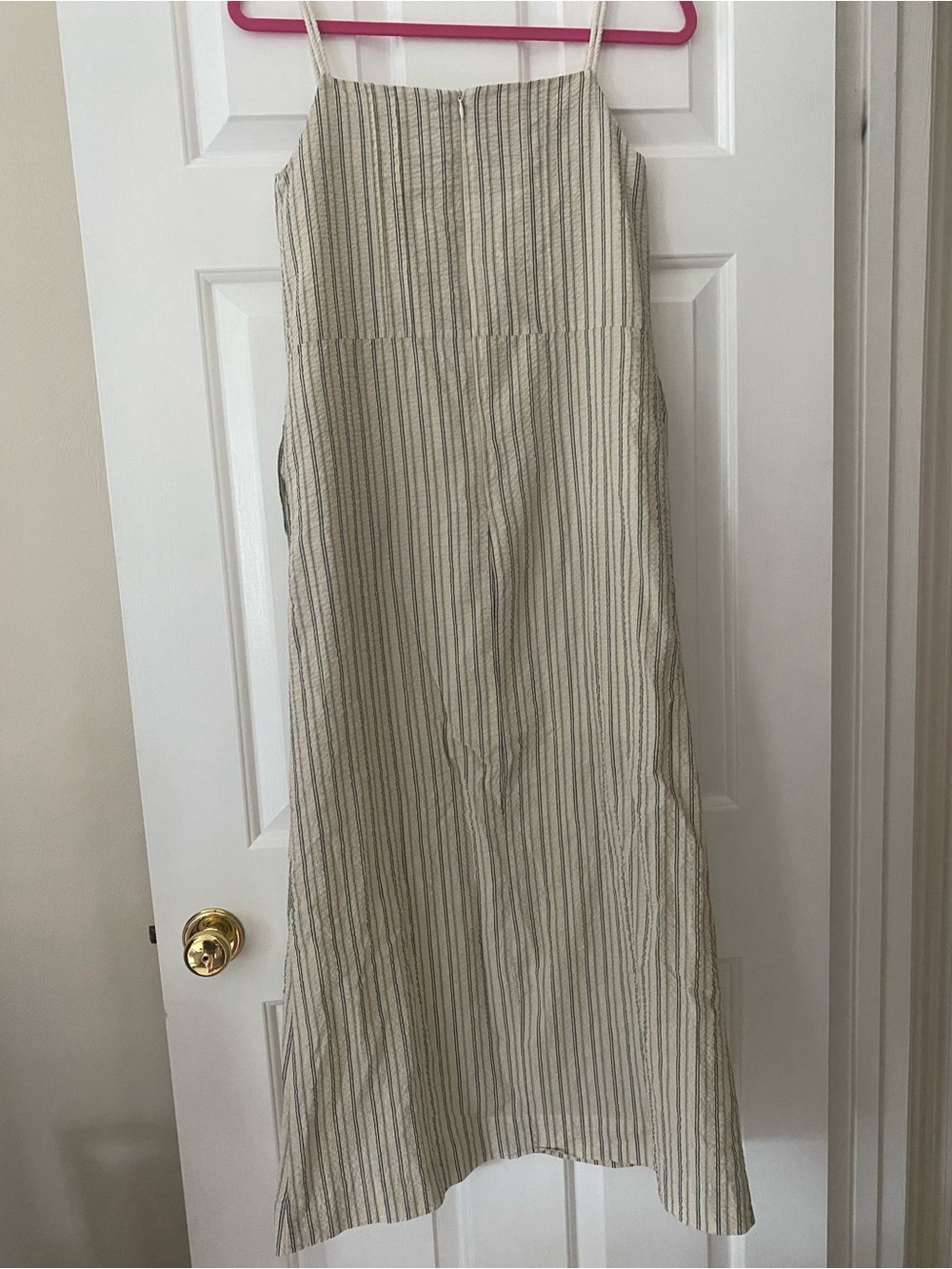 Neutral Striped Textured Dress - Picture 2 of 4